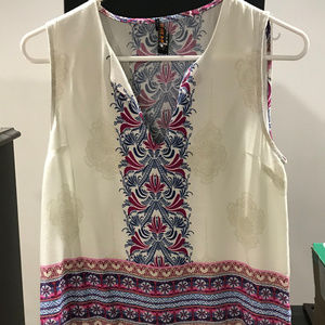 Renee C. Graphic Tank Top Blouse